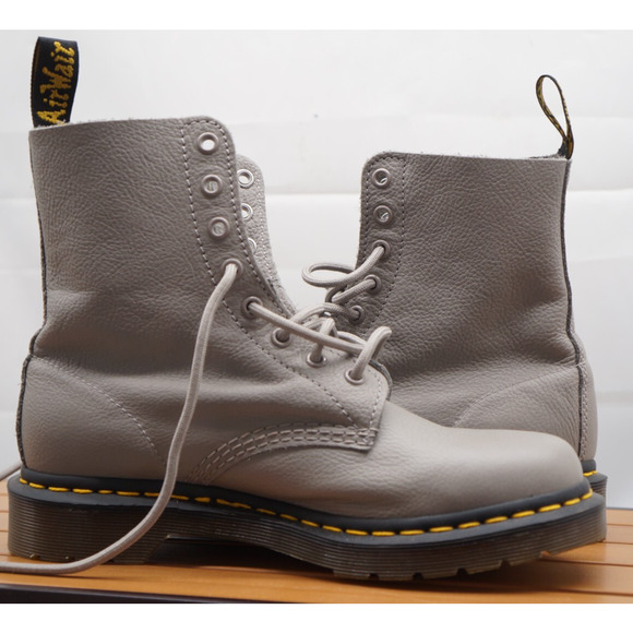 Dr. Martens Light Gray Lace-Up Boots - Picture 7 of 9